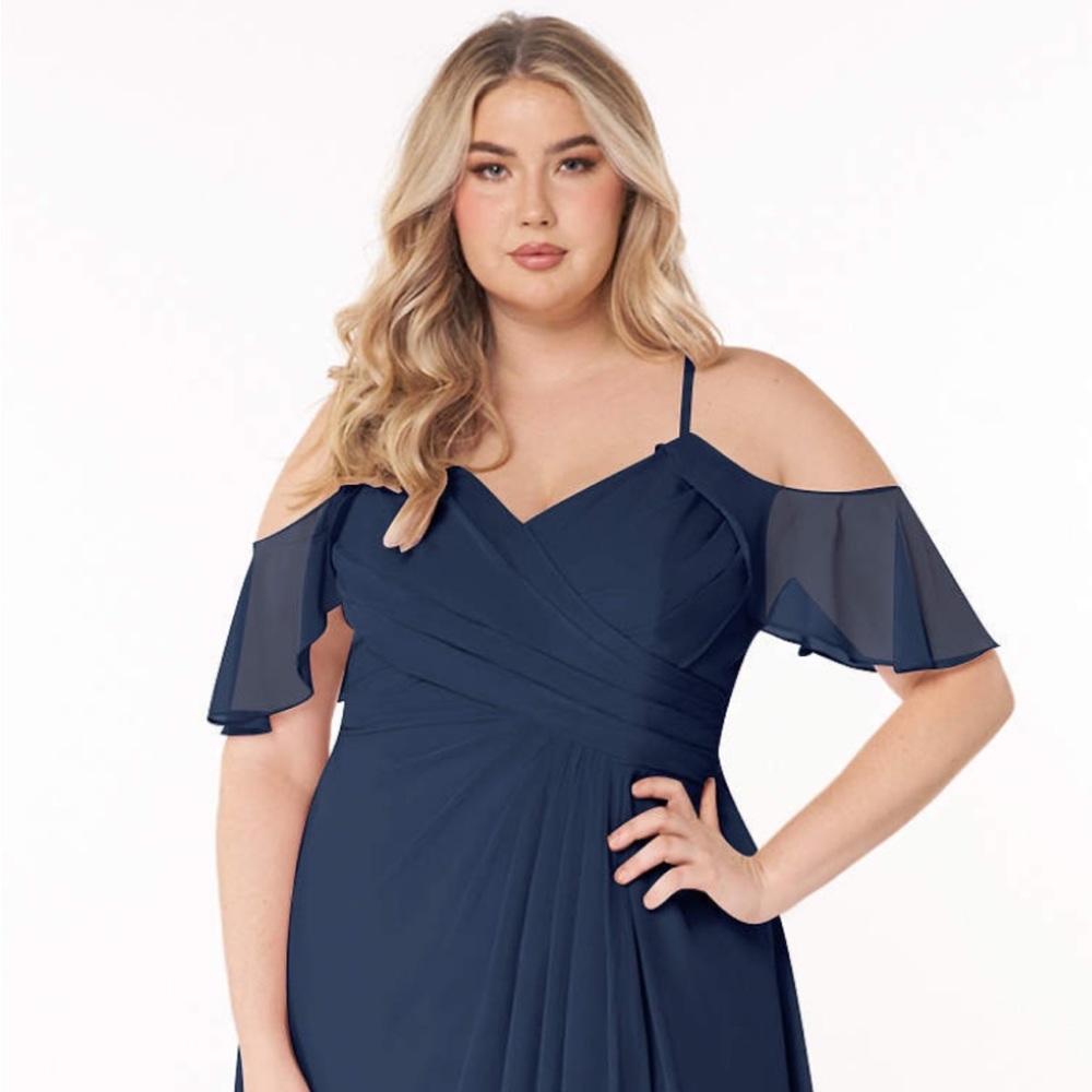 Dark Navy Azazie Dress- Dakota